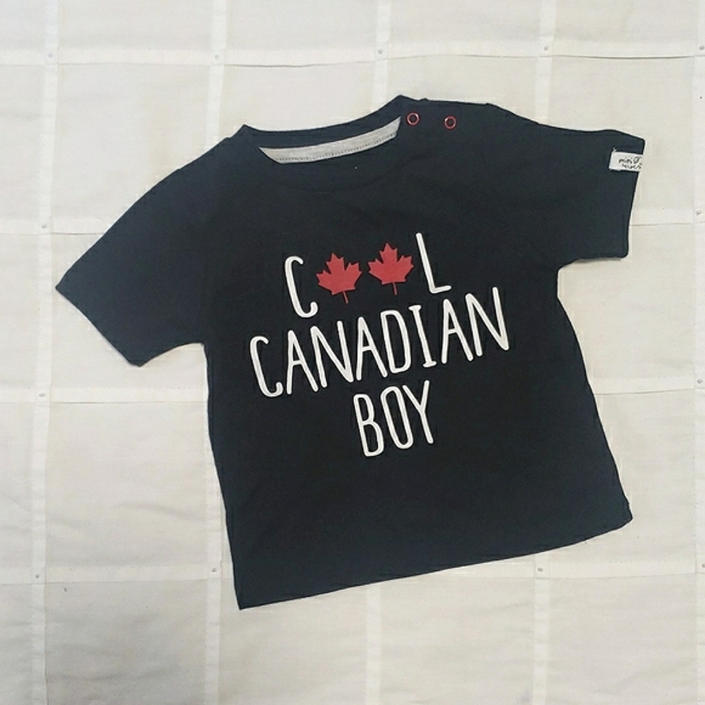 💙 MINI HEROES - Black T-Shirt - Size 12M